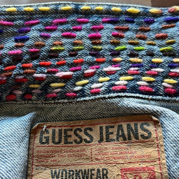 Guess Hand Embellished Jean Jacket - Picture 13 of 13